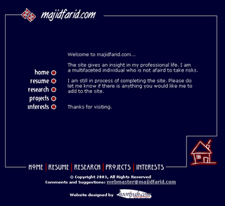 Majid Farid.com Website Screen Shot